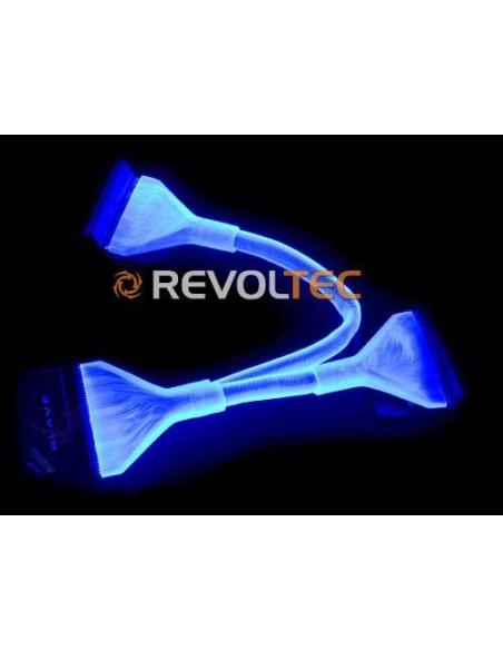 CABLE REVOLTEC IDE ATA133 UV AZUL 48CM (Redondo)