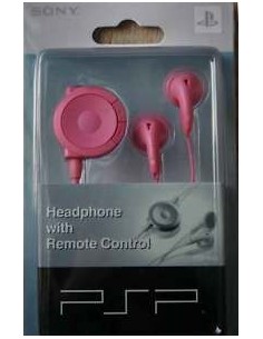 PSP AURICULARES SONY (Control de volumen) Rosa